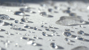 bache pvc résistante avec des gouttes d'eau