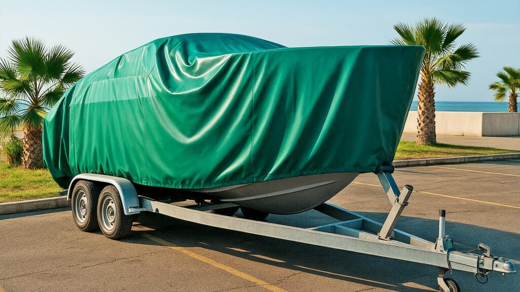 bâche de protection pvc vert couverture de bateau