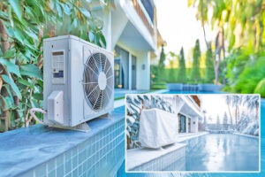 HOUSSE POMPE A CHALEUR PISCINE. Protection anti gel et anti poussière