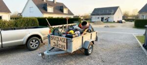 remorque bagagère pour jardin, chantier, outils