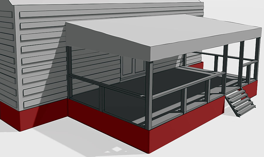 habillage soubassement mobil home