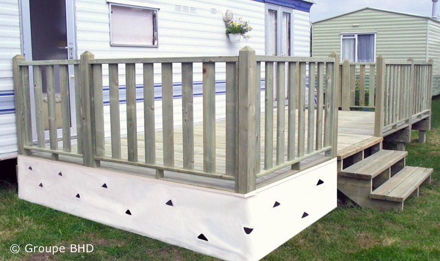 bâche soubassement mobil-home sur mesure