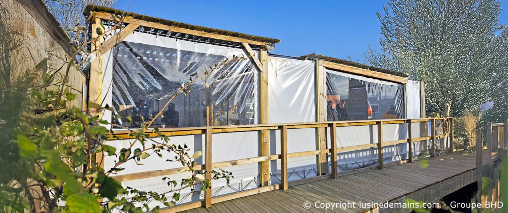 Bâche transparente pour terrasse